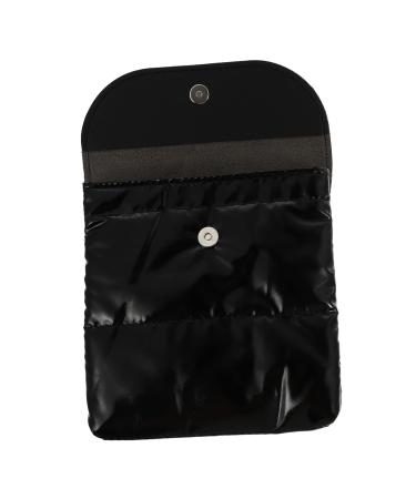 Packove 1stk Storage Pocket Organizer for women's bandage women bricks. Portable cosmetic bag portable period pocket Small diaper pocket mini travel down red envelope black 13x13x2cm