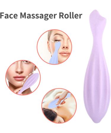 Facial Massage Roller - Silicone Face & Eye Lifting Tool for Skincare | Multi-Functional Beauty Massage Tool for Women (Purple - Buy Online on GoSupps.com