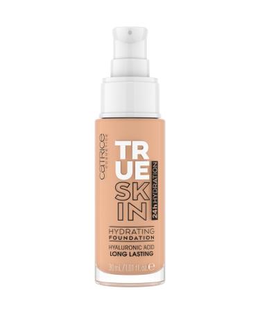 Catrice True Skin Hydrating Foundation No. 020 nude moisturizing long -lasting natural vegan without alcohol without parabens without microplasty particles 1 Pack (30ml) 020 warm beige 30 ml (1 Pack)