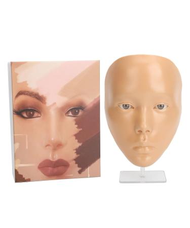 Full Face Makeup Practice Tool | Reusable Silicone Practice Board for Cosmetics (Wheat Skin) - Perfect for Artists & Beginners - Buy Online on GoSupps.com