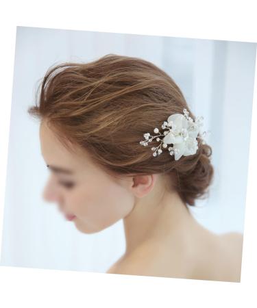 Angoily Tiara Bridal Hair Comb Wedding Hair Comb Decor Hair Comb Crystal Hair Comb Flower Head Pearl Bride - Buy Online on GoSupps.com