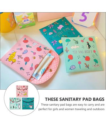 EXCEART Menstrual Pad Bag Organizer Set for Women - Travel Wallet & Coin Purse - Napkin and Diaper Storage - Toiletry Bag for Girls - Buy Online on GoSupps.com