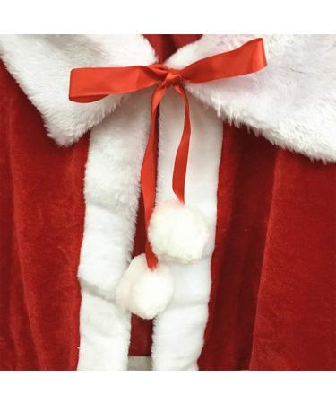 Christmas Cape for Women and Girls | Thicken Velvet Santa Cloak Shawl - Red - Buy Online on GoSupps.com