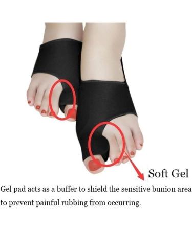 2 Pieces Hallux Valgus Clips - Pain Relief Bunion Corrector Durable Foot Separator (Black Size L) - Buy Online on GoSupps.com