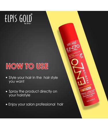 E Premium Hair Spray 420ml - Curl Enhancing With Flexible Hold Long Lasting No Greasy Residue | All-Day Shine | Suitable for All Hair Types | Weatherproof Styling Solution - Buy Online on GoSupps.com