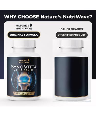 SynoVitta Natural Joint Support Supplement with MSM Glucosamine Turmeric & Boswellia Non-GMO Easy-to-Take 60 Capsules Made in The USA 1 Month Supply 60 Count (Pack of 1) - Buy Online on GoSupps.com