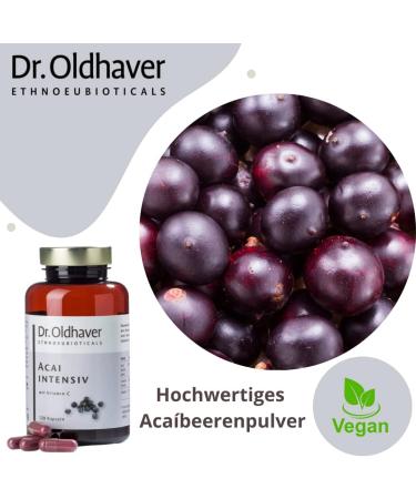 Dr. Oldhaver Acai Intensive - Highly Concentrated Acai Berry Capsules (120) with Green Tea Extract & Vitamin C | Gluten & Lactose Free for Energy Metabolism - Buy Online on GoSupps.com