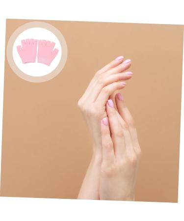 minkissy 1 Pair Gel Moisturizing Gloves Winter Warm Gloves Moisturizing Half Gloves Night Relief Gloves for Women Cold Weather Touchscreen Gloves Dry Hands Skin Care Knitting Miss 15x11cm - Buy Online on GoSupps.com