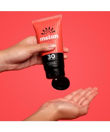 Melan Everyday SPF 30 Sunscreen Lotion 3.4oz - Lightweight Broad Spectrum Vegan Water & Sweat Resistant Dermatologist Tested Clean SPF with Rosemary & Basil PEG & Silicone Free Made in USA - Buy Online on GoSupps.com