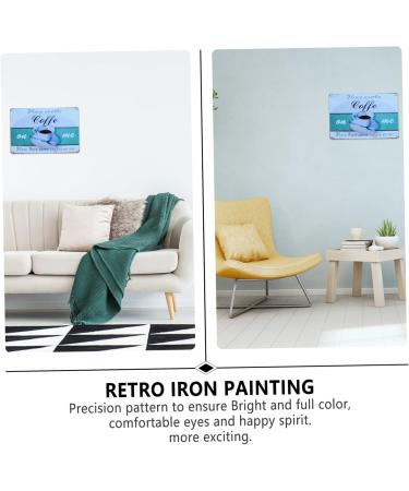 EXCEART Sheet Coffee tin Painting Vintage Posters Cocktail Poster Coffee bar Decorations Coffee Wall Poster Tin Sign Wall Metal Coffee Posters Hanging Painting Metal Sign Cafe Wall Decor - Buy Online on GoSupps.com