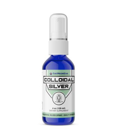 Colloidal Silver Spray - 4 oz - Clear Ionic Silver - 50 ppm - 99.99% Pure Silver - Daily Immune Support