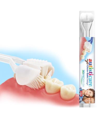 autisticare for Special Needs | Sensory 3-Sided Toothbrush | Extra Soft | Fast  Easy & Fun to Use | Autism Autistic Asperger Kids Child Caregiver | Made in USA
