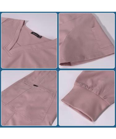 Black Small Niaahinn Scrub Suit Set for Women V-neck Modern Medical Nursing Uniforms - Buy Online on GoSupps.com