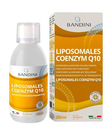 Bandini Coenzyme Q10 |High dose with 200mg Coenzyme Q10 per daily dose (10ml) |High quality (vegan) from fermentation of corn |Without unwanted additives laboratory test |Stock for 4 months - Buy Online on GoSupps.com