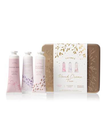 Thymes Hand Cream Trio - Kimono Rose Lavender Honey & Goldleaf Gardenia