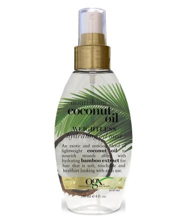 Ogx Coconut Oil Hydrating Oil Mist Weightless 4 Ounce (118ml) (Pack of 3)