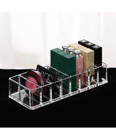 HuntGold 8 Grids Face Powder Brush Holder | Transparent Cosmetic Storage Box for Makeup - International Shipping Available - Buy Online on GoSupps.com