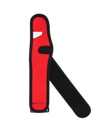 YHG Wrist Strap & Arm Elbow Support Bandage - Adjustable Red & Black Forearm Compression for Men & Women - 10CM Stretchable Black Elastic - Buy Online on GoSupps.com