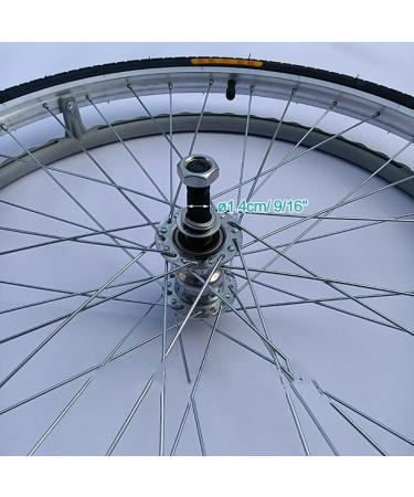 Wheelchair Rear Wheel 24inch (Pair) Pneumatic Rear Wheel Replacement for Manual Wheelchair Anti-Slip Wheelchair Wheel Assembly Bearing 14mm Black - Buy Online on GoSupps.com