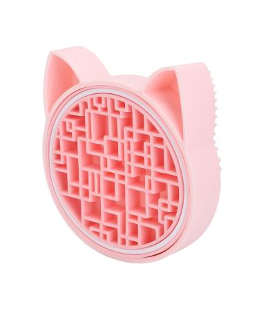 Silicon Makeup Brush Cleaner Mat Brush Cleaner Pad Washing Tools for Cosmetic Brush Portable Washing Tool for Makeup Cute Cat Head () Pink