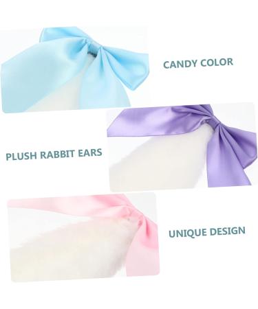 FRCOLOR 3 Pairs Plush Rabbit Ear Hair Clip womens hair clips bunny ears hair clip easter hair barrettes hair barrettes for women Cartoon Hair Clips cosplay pair clip Miss fabric - Buy Online on GoSupps.com