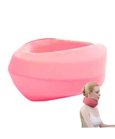 Roll Ruff - Adjustable Soft Neck Support for Sleeping | Best Neck Printing & Support for Men Women & Kids | Enhance Posture & Vertebrae Support in Pink - Buy Online on GoSupps.com