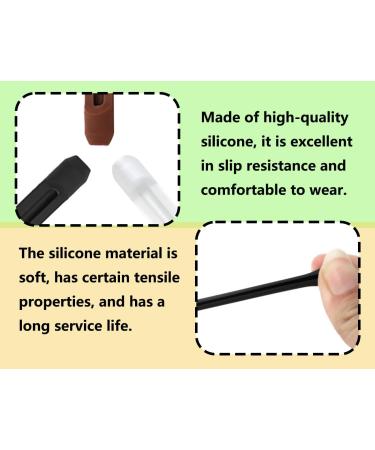 Buy Zooetway 6-Piece Silicone Glasses Bracket Set | Anti-Slip Elasticity Ear Hook Caps for Running Sports | Universal Fit (Black Brown Transparent White) - Buy Online on GoSupps.com