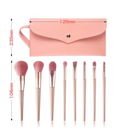8-Piece Professional Makeup Brush Set with PU Leather Bag - Foundation Contouring & Blending Brushes - Soft Cosmetic Brushes for Flawless Beauty - Buy Online on GoSupps.com