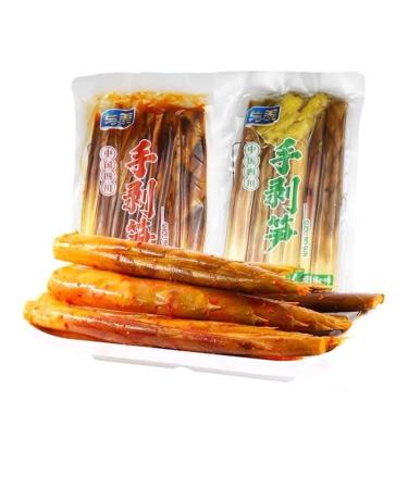 Hand Peeled Bamboo Shoots 200g/400g Fresh Pickled Vegetables Instant Mountain Pepper Bamboo Shoots Pickled Pepper Crispy Bamboo Shoots Chinese Spicy Snack (Mountain pepper200g 1pack) Mountain Pepper200g 1pack