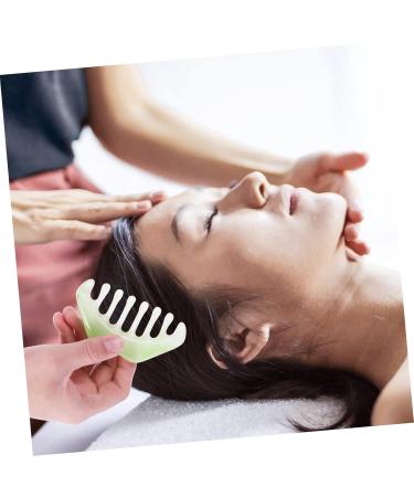 Beaupretty 12 STK Massage Comb & Gua Sha Tool - Promote Circulation & Health | Afro Kamm Jade Head Massager for Scalp & Face - Buy Online on GoSupps.com