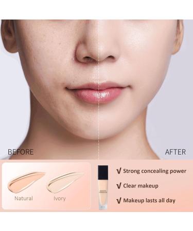 Lanerna Foundation Foundation for women soft matte liquid full coverage foundation long lasting waterproof 30 ml Ivory - Buy Online on GoSupps.com