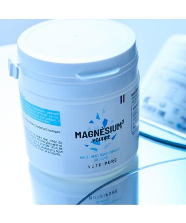 Nutripure | Magnesium Powder | 3 types of Magnesium: Magnesium Bisglycinate Magnesium Citrate Magnesium Glycerophosphate | Stress & Fatigue | Strongly Bioavailable | 30 Days | Made in France - Buy Online on GoSupps.com