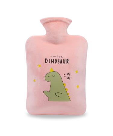 Ovooker hot water bottle with a soft cover - exhaustive 2L PVC water bag hand warmer for children and adults odorless superior material ideal for pain relief pink pink 2l