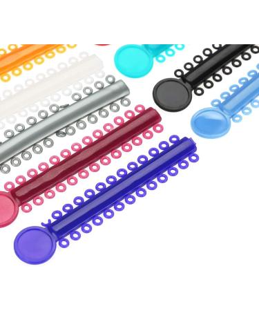 Nikusaz Correction League Tie Braces - 40 Multicolored Dental Orthodontic Elastic Clips for Tooth Correction - Buy Online on GoSupps.com