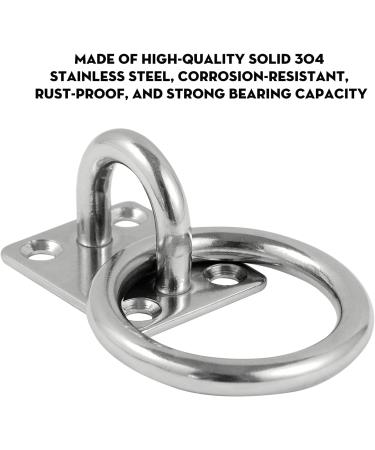 Lyaor 2 Pieces 304 Stainless Steel Augtplate with M8 Eyelet Bracket - Durable 180kg Wall Hook for Hanging Hammocks Boxing Bags Yoga Ropes - International Shipping Available - Buy Online on GoSupps.com