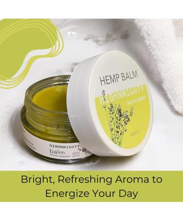 Highnmighty Maximum Strength Lemon Pepper Hemp Balm Salve | Daytime Relief Relaxing Natural Fast-Acting Topical Cream for Muscle Joint Back Knee Shoulder Neck Elbow Hand Foot Relief 60ml (2oz) - Buy Online on GoSupps.com