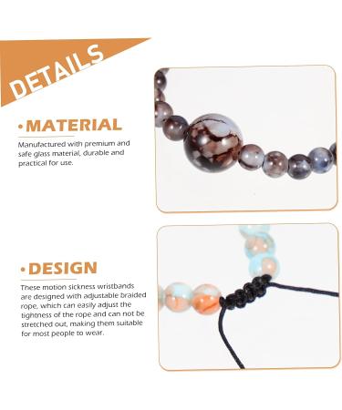 Doitool Handmade Motion Sickness Relief Bracelet Set - 24pcs Glass Beaded Bracelets for Women - Adjustable and Delicate Travel Decor - Assorted Colors - Buy Online on GoSupps.com