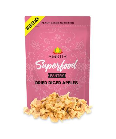 Amrita Dried Apples Diced 8 oz | No Sugar Added, Vegan, non-GMO, Gluten Free, Peanut Free, Soy Free, Dairy Free | Packed Fresh in Resealable Bags | Dehydrated Apples for Baking or Snacking 8 Ounce (Pack of 1)