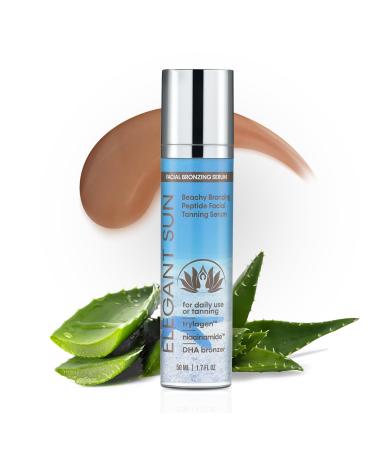 Facial Tanning Bed Lotion Face Moisturizer Daily Skin Care Peptide Serum & Face Tanning Accelerator Serum Niacinamide Serum Gradual Self Tanner Skin Care Product Light Sheer Tint by Elegant Sun