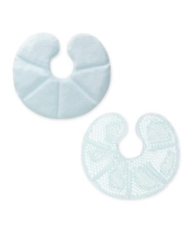 Navaris thermo pads chest pillow 2 pcs. - 2x gel pearl cooling pillows heating pillows for breastfeeding - breastfeeding accessories reusable - warm cold compress - blue