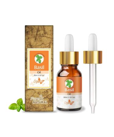 BEMT Basil Essential Oil (Ocimum Basilicum) 100% Pure & Natural Aromatherapy Skin & Hair Care 30ml