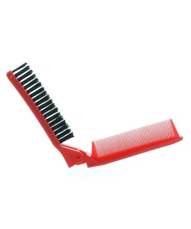 Folding Compact Travel Pocket Hair Brush/Comb Set - 1 Red, 1 White | Le Salon - Buy Online on GoSupps.com