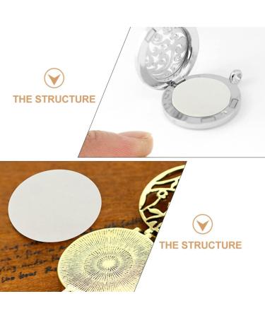 Healeved 50pcs Round Aroma Pads Essential Oil Diffuser Locket Necklace Refill Pads Pendant Perfume Oil Jewelry Oil Pads Humidifier Accessories for Car Room Office White 30mm - Buy Online on GoSupps.com