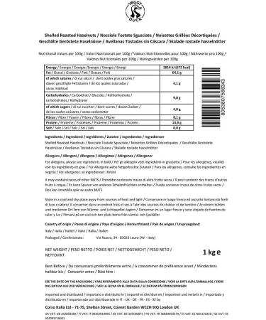 Veggy Duck - Toasted Hazelnuts (1kg) - Origin Italy | Natural - Buy Online on GoSupps.com