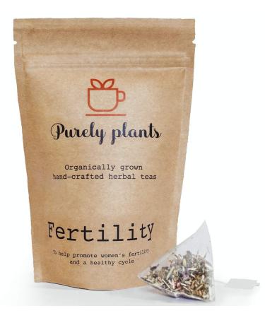 Fertility Tea by Purely Plants | Herbal Fertility Supplements for Women | Fertility Blend Organic Herbal Tea | 1.4 oz. Package - 16 Pyramid Tea Bags