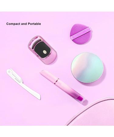 Heated Eyelash Curler Electric Lash Curler Rechargeable Curler for Quick Curling Long Lasting Women Gift with T Type Silicone Design (Rose Red) - Buy Online on GoSupps.com