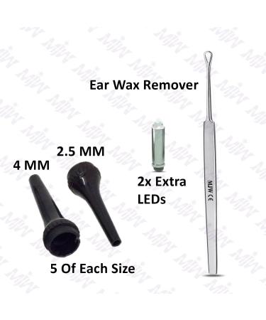 Fiber Optic Mini Otoscope Ear Health Tool with Replaceable LED Light - Ideal for Home Use - Buy Online on GoSupps.com