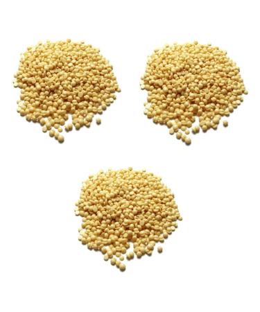 Minkissy 3Pcs Coarse Wax Pearls for Body Hair Removal | Easy Painless Hard Wax Beans - Light Yellow Beeswax - Buy Online on GoSupps.com