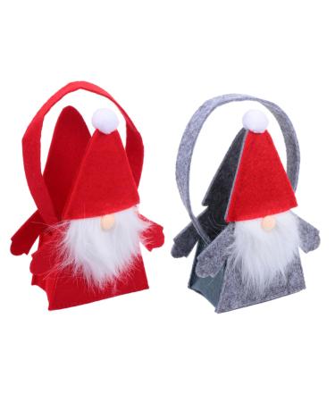 Healeved 2pcs Old Man Candy Bag Candy Bags Santa Tote Bag Holiday Pouch Christmas Bag Elder Baby