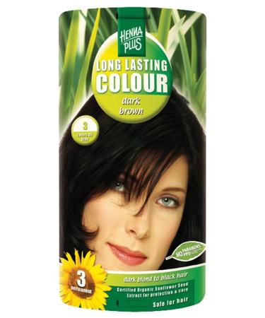 Hennaplus 49150 Long Lasting Colour 3 Dark Brown - Buy Online on GoSupps.com
